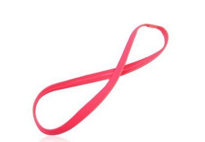 Women Sweatbands Football Yoga Pure Hair Bands Anti-slip Elastic Rubber