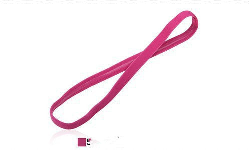 Women Sweatbands Football Yoga Pure Hair Bands Anti-slip Elastic Rubber
