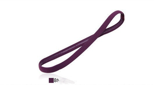 Women Sweatbands Football Yoga Pure Hair Bands Anti-slip Elastic Rubber
