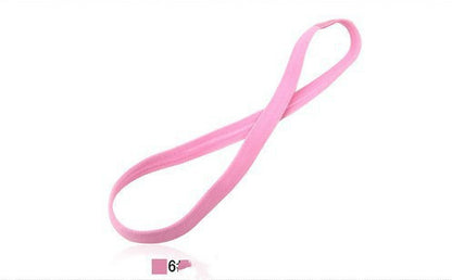 Women Sweatbands Football Yoga Pure Hair Bands Anti-slip Elastic Rubber