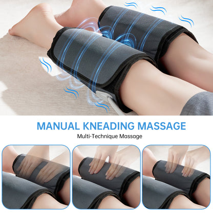 Intelligent Leg Massage Device - 3 Levels Of Pressure And Heat Therapy. Leg Relaxation Therapy Tool. Portable Leg Protection Tech.